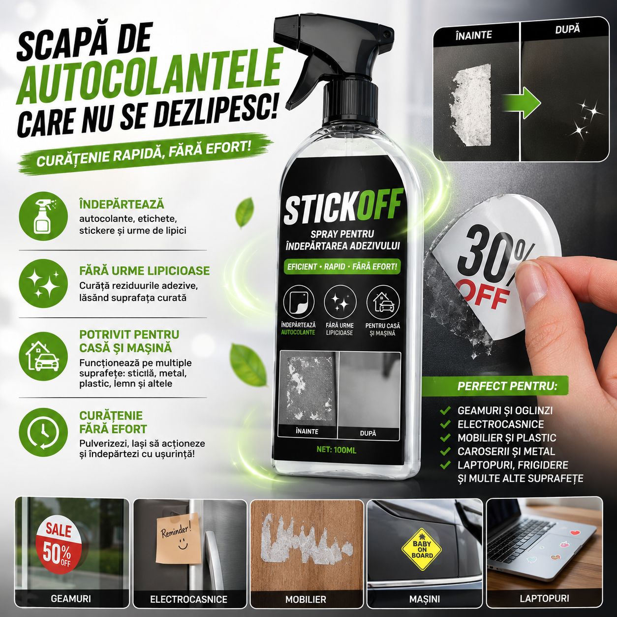 Spray Pentru Îndepărtarea Adezivului StickOff™