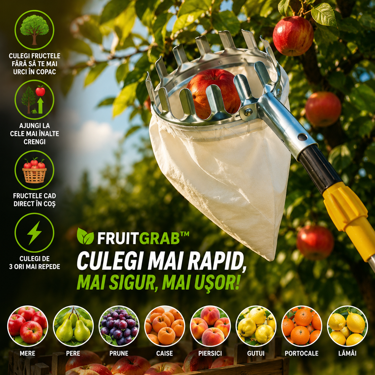 Culegi Tot Fără Scară- FruitGrab™
