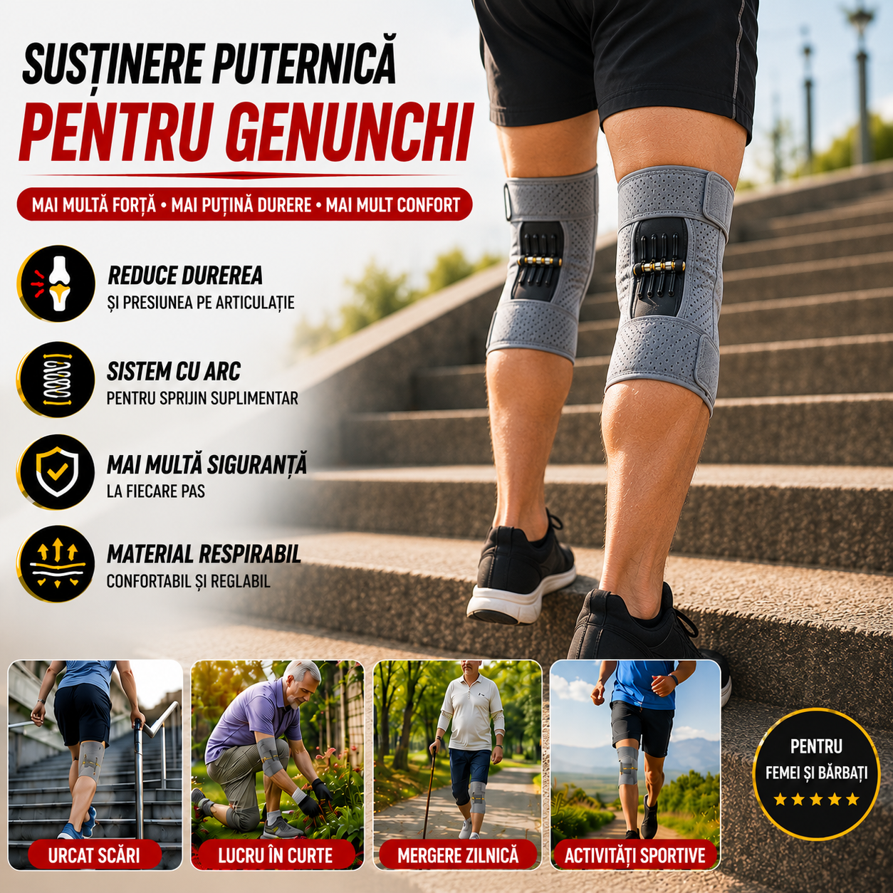 Genunchieră Cu Arc PowerKnee™